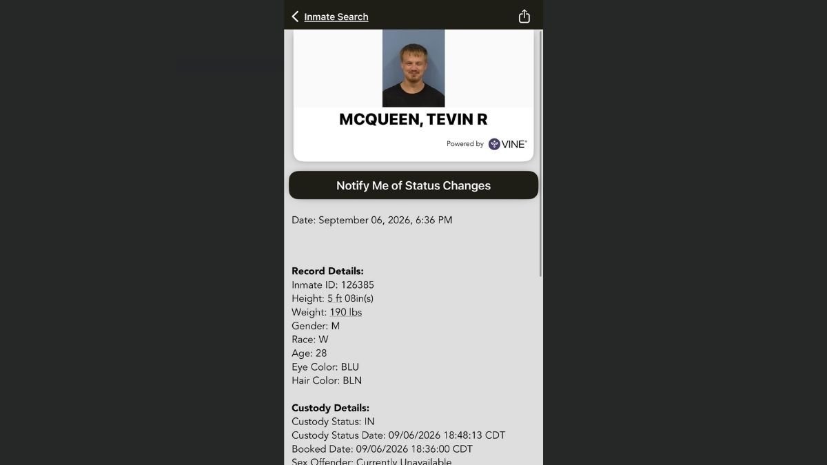 Tevin R. McQueen arrested